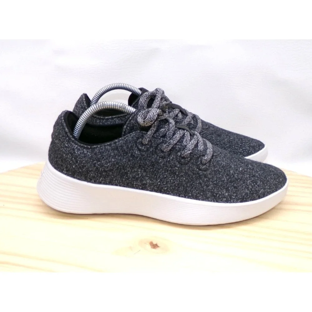 Allbirds Wool‎ Runner 2 WR2 Shoes Mens Dark Gray Sz 8.5 Sneakers Lace Up